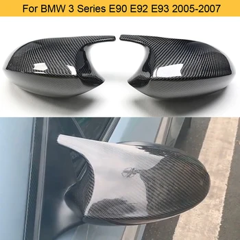 Înlocuiți Oglinda Retrovizoare Auto Acoperă Capace pentru BMW Seria 3 E90 E92 E93 2005-2007 Masina Oglindă Laterală Acoperă Capace Non M3 din Fibra de Carbon