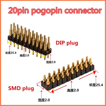 20pin pogopin conector 2.54 mm Testare ac Încărcare baterie pin Primavara sonda Conductoare ac Degetar test