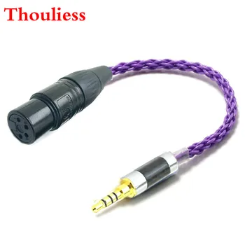 Thouliess Fibra de Carbon 3.5 mm TRRS Echilibrat de sex Masculin pentru a 4-Pin XLR Echilibrat Feminin Audio Cablu Adaptor 3.5 mm Conector XLR Cablu