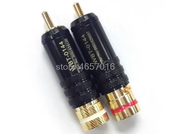 Sindax RCA conectori de sex masculin WBT-0144 linie de semnal plug WBT 0144 RCA plug lotus cap de cupru RCA plug placat cu aur 10buc/lot