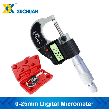 Micrometru Digital 0-25 mm 0,001 mm Șubler Electronic Micrometru de Exterior Cromat Etrier Ecartament Instrumente de Măsurare