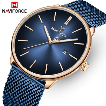2020NAVIFORCE Top Brand de Lux Ceasuri Bărbați Cuarț Ceas din Oțel Inoxidabil rezistent la apa de Afaceri Ceas de Ceas Data Relogio Mascul