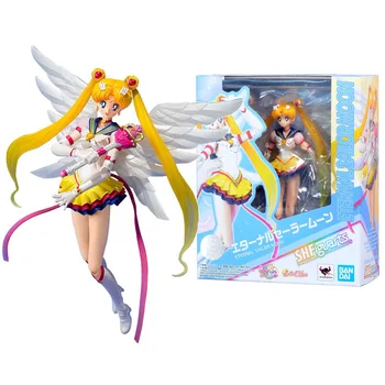 Bandai Reale SHF Sailor Moon Veșnică Sailor Moon Articulații Mobile Anime Figurine Jucarii pentru Baieti Fata de Copii, Cadouri de Colectie