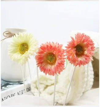Mici Daisy simulare buchet de idilic fals flori decorative uscate acasa, flori nunta, flori decorative