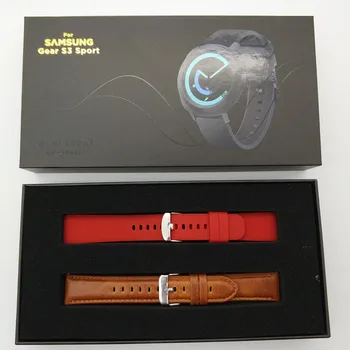 20mm Watchbands Pentru Samsung Galaxy Watch 42mm Piele naturala Banda Curea Pentru Samsung Gear S2 Sport cu Bratara din Cauciuc Moale Benzi
