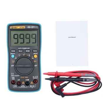 ZT302 Multimetru Digital True Rms 9000 De Cuvinte Mari, Ecran Multifuncțional de Temperatură și Tensiune Capacitate Tester