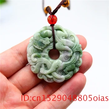 Green Jade Tiger Pandantiv Colier Sculptate Cadouri pentru Femei Bijuterii Amuleta Moda Barbati față-verso pentru Chinezi Farmec Natural