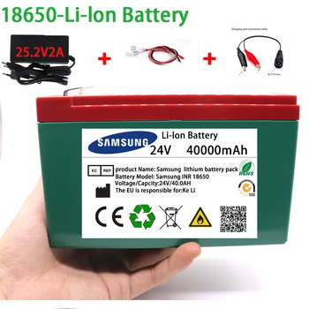 24V 18650 Baterie Litiu-Ion de Biciclete Electrice Moped Electric, 40/50/60Ah Litiu-Ion Baterie Pack + 2A Încărcător