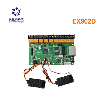 ex902d / ex902 multifuncțional bord plin de culoare display led de control card de temperatură și umiditate și luminozitate suport rgb Linsn card