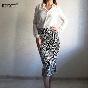 RUGOD Noua Moda Femei Zebra Fusta Talie Înaltă, Subțire, Lung Fusta Creion Sexy High Street Temperament Clasic Casual, Fusta de sex Feminin