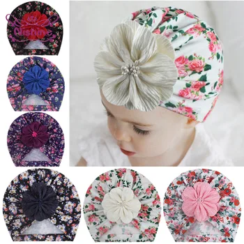19*18 CM Moda Tipărite Pălării pentru Copii Fete de 6 Culori de Flori Nou-născut Capace Copii Ține de Cald Beanie pentru Sugari, articole pentru acoperirea capului, Accesorii