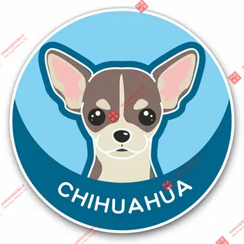 Personalitate De Vinil StickersChihuahua De Desene Animate Drăguț Câine Fata Cool Cadou Masina Decal Decor Laptop