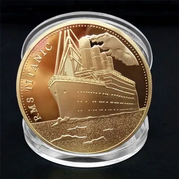 1buc Nava Titanic Monedă Comemorativă Titanic Incident Colecta Bitcoin BTC Arte Cadouri Decor Acasă 9Styles