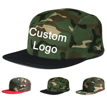 Logo-Ul Personalizat Dimensiuni Reglabile Baschet Tenis De Soare Capac Personalizate Culori Personalizate De Design Rupă Armata Camuflaj Cinci Panouri Pălărie