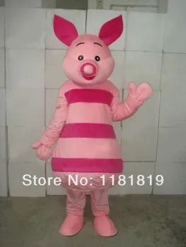 mascota porc roz Mascota costum drăguț Adult dimensiune Halloween personaj de desene animate fantezie rochie costum de carnaval costum costum