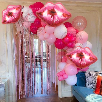 67pcs Ghirlanda Baloane Arcada Kit de Buze Folie de Aluminiu Baloane Pentru Petrecere Decoruri Îndrăgostiților, Nunta, Ziua de nastere de Botez de Aer Globos
