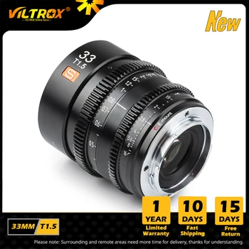 VILTROX 33 MM T1.5 E Cine Lens Mare Obiectiv cu Diafragma Focalizare Manuală Obiectiv Compact Film APS-C Obiectiv pentru Sony E Mount Lens Camera