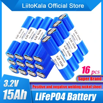 16pcs LiitoKala 33140 3.2 v 15Ah lifepo4 baterii cu litiu 3.2 V Celule pentru diy 12v 48v e-bike e-scooter power tools Bateria