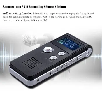 8GB Recorder de Voce Activat Prelegeri, Întâlniri, Interviuri Recorder de Voce Digital Audio Recorder Portabil Mini Caseta Dictafon