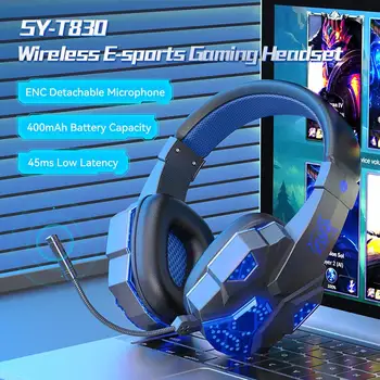 Sy-t830 Wireless Bluetooth-compatibil cu Cască Low-latență Built-in Microfon Luminos E-sports de Jocuri de noroc Cască dropship