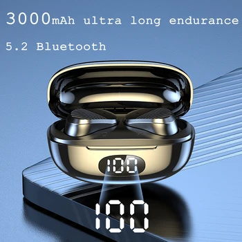 2022 Noi TWS Wireless Bluetooth 5.2 Căști Stereo Sport rezistent la apa pentru Ureche Căști Cu Microfon 3000mAh Încărcare Cutie