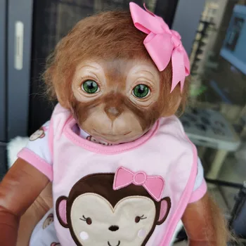 20inch Renăscut Papusa Maimuță Drăguț Urangutani Renăscut Baby Doll Manual Detaliat Pictura de Colectie de Arta Papusa Copii Cadou
