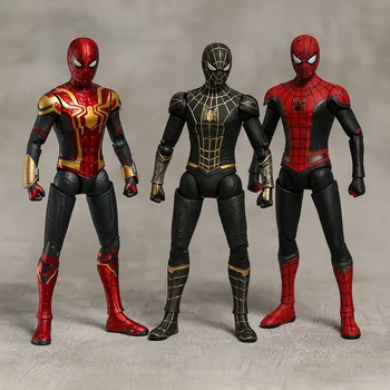 ZD Jucării Figura Spiderman Nici o Modalitate de Acasă Modernizate / Integrat / Negru si Aur Costum 7