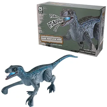 2.4 G RC de Mers pe jos Dinozaur Raptor Animal de Control de la Distanță Jurassic Dinozaur Jucărie Lumina Răcnește Animale Electrice de Jucarie Pentru Copii Cadouri