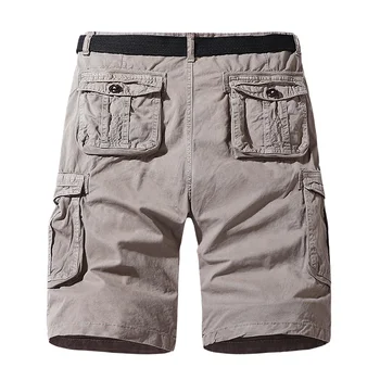 Bumbac pentru Bărbați pantaloni Scurți de Marfă de Buzunar Multi Militare Tactice pantaloni Scurți Bărbați Exterior Impermeabil Rezistent la Uzura Munca Casual Pantaloni scurti