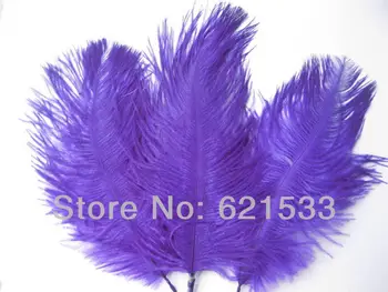 De Înaltă Calitate!100buc/lot 15-20cm/6-8Inch Violet Pene de Strut Nunta, Decoratiuni Florale