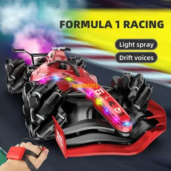 Rapidă Formula F1 Mașină de jucărie RC Masina 4WD Masina de Curse Model de Spray de fum Vehicul de Curse de la Distanță de Control de Mare viteză Masina de Drift Copii Băiat