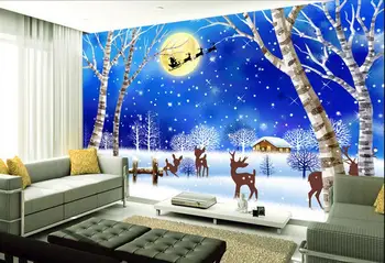Fotografie 3d tapet personalizat murală pom de Crăciun cu zăpadă camera copiilor fundal de perete decor acasă tapet pentru pereți 3 d