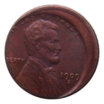 - NE Un Cent 1909-S VDB Eroare cu Un Centru de Eroare Rare Copia Monede
