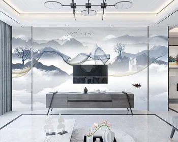 Beibehang Personalizate modern nou stil Chinezesc de cerneală de fum peisaj dormitor, camera de zi tapet de fundal papier peint