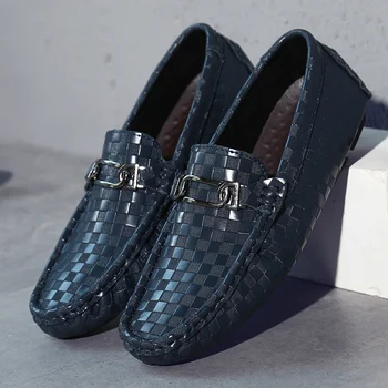 2019 Nouă primăvară Mocasini Barbati Britanic Stil Casual Mazăre Pantofi de Moda Respira Conducere Pantofi de Lumină Adidas trend pantofi Rochie