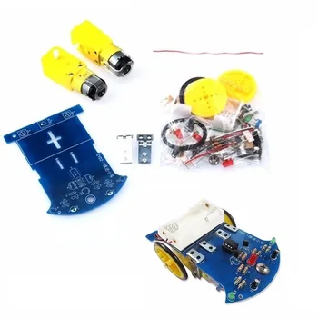 1 Set Inteligent Contur Smart Auto Chassis Kit Urmă Inteligent Linia de Cale Mașină Distractiv Producției Electronice DIY Kit de Practică Jucărie
