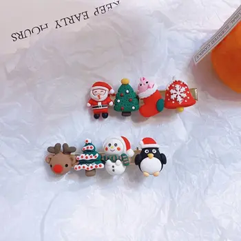 1 buc Ornamente de Crăciun Moș Crăciun Ac de păr de Craciun Clip de Păr Accesorii de Par Elan Pălării articole Party Copii Cadouri pentru Copii