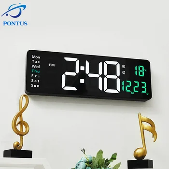 Digital Pereți Ceas LED Atarna Ceasul de Control de la Distanță Ceas Electronic de Memorie Data Masă, montat pe Perete, Alarme Electronice Ceasuri