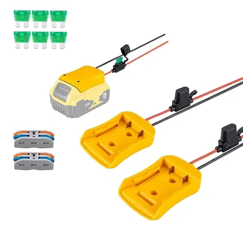 2 Pachete de Putere Roata Adaptor Pentru 20V Baterie Cu Siguranță și Sârmă Terminale,Baterie cu Litiu,Conector de Alimentare Pentru Masina Rc
