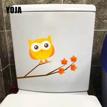 YOJA 23.7X15.5CM Pe Ramuri Bufnita Toaletă Decal Creative Autocolant de Perete Decor Acasă de Artă Murală T5-0590