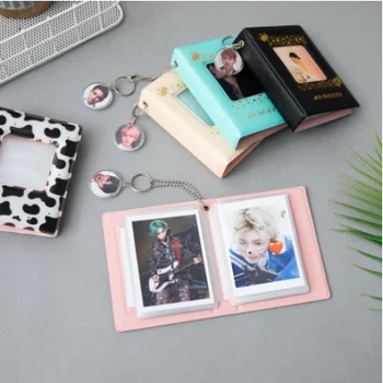 3 Inch Elegant Gol Album Foto Drăguț Multi-culoare PVC Bag Cardul coreeană Stil de Desene animate Album Instax Mini Album Colecta de Carte