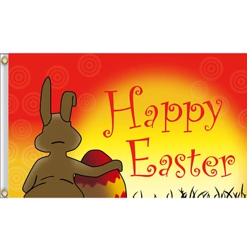 Happy Easter Bunny Pavilion Banner Festivalul de Decor Acasă Steag Personalizat Banner 3x5ft 90x150cm Poliester