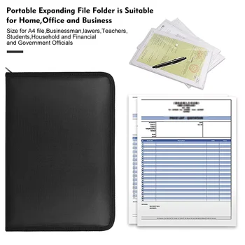 Ignifug Dosar A4 Extensia Folder Portabil Transparent Protecție Internă Acordeon Organizator