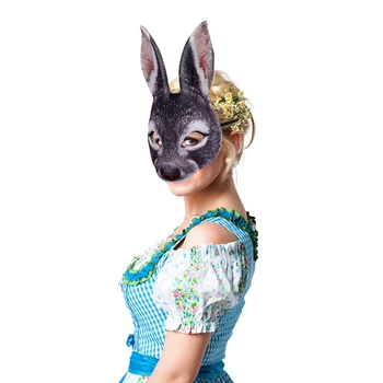 EVA Jumătate Față de Iepure Masca Pentru Adult Halloween Cap de Animal Masti Petrecere Cosplay Masque de Paști Carnaval bal Mascat Accesorii