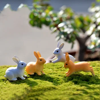 1 Pc Rulează de Iepure in Miniatura Figurina Stând Hare DIY Accesorii pentru Decorarea Casei de Simulare Modele Animale de Plastic Fata de Jucărie