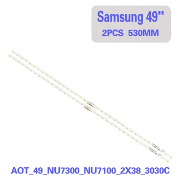 Iluminare LED Strip pentru Samsung UE49NU7100 49NU7100 49NU7300 BN96-45953A BN96-45953B AOT_49_NU7300_NU7100 STS49081_38LEDS