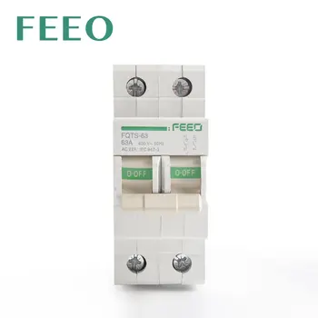 FEEO 2P Șină Din 63A 230V MTS Dual de Alimentare Manuală cu Comutator de Transfer Interlock Circuit Breaker Mini MCB 50-60Hz