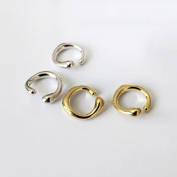 Culoare de aur Cercei Clip Fara Piercing Geometrice Rotunde Ureche Bantă Minimalist Cartilajului Cercei pentru Femei Simplu Partid de Bijuterii