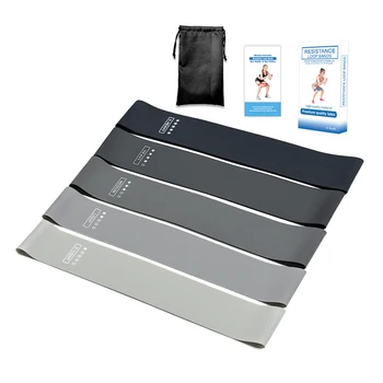 5Pcs Rezistență Buclă Benzi cu Sac de Depozitare Yoga Banda Elastica Set Pentru Yoga sală de Gimnastică Acasă Exercițiu de Echipamente de Formare