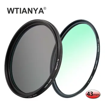 WTIANYA 43mm Multi-filmate Polarizor Circular și MC UV Slim PRO Kit Filtru de 43 mm aparate foto Digitale Obiectiv